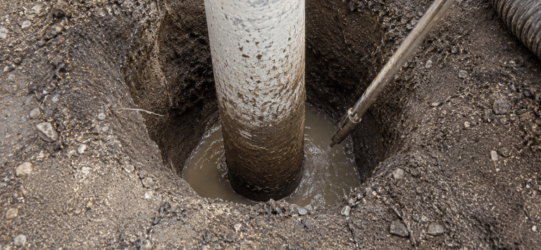 pole hole excavation